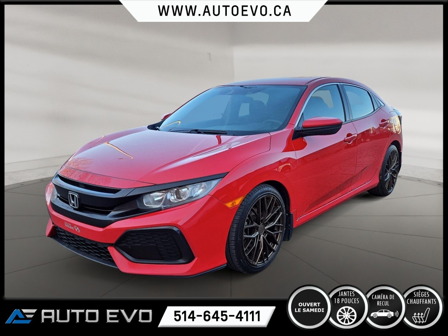 2019 Honda Civic LX HATCHBACK * CAMERA * SIEGE CHAUFFANT * MAGS * C