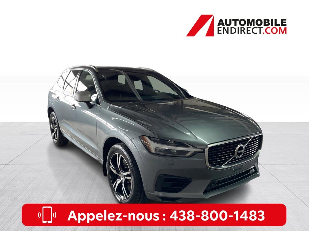 2019 Volvo XC60 T8 R-Design AWD Mags Semi-Cuir Toit Pano GPS Siège