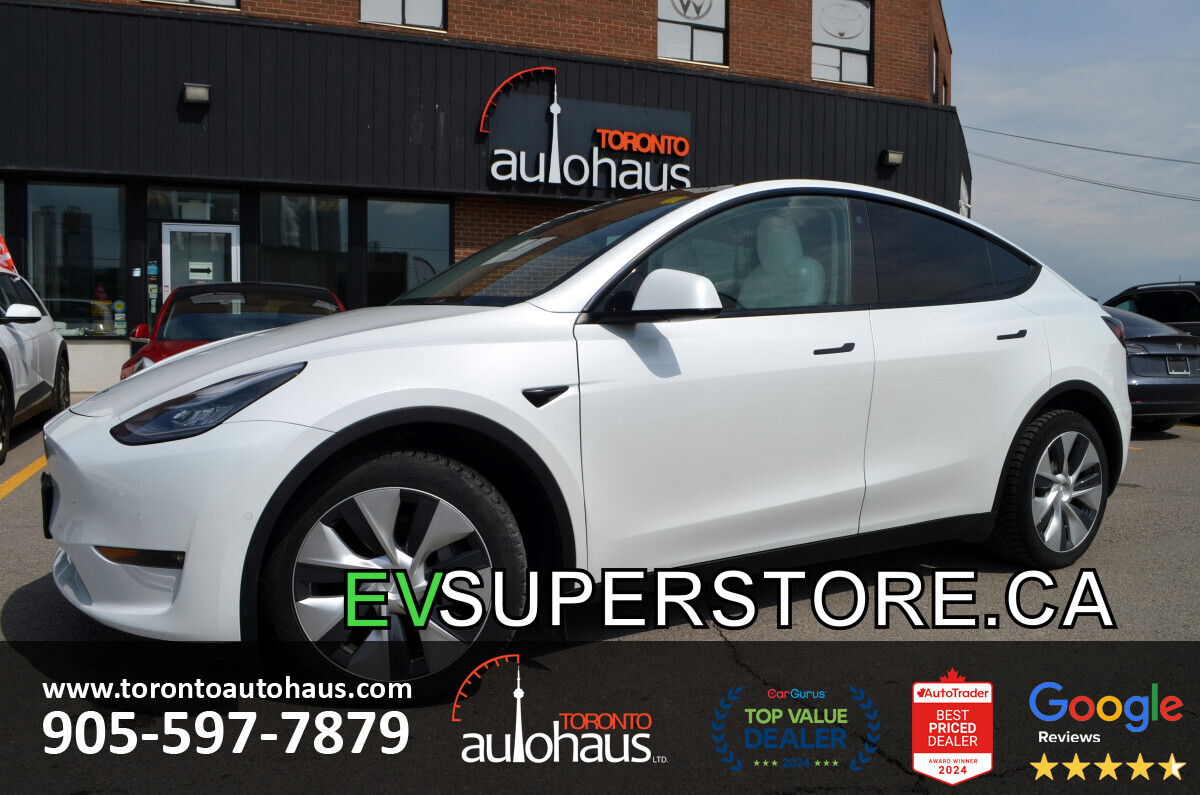 2021 Tesla Model Y LR WHITE INT I OVER 100 TESLAS EVSUPERSTORE.CA