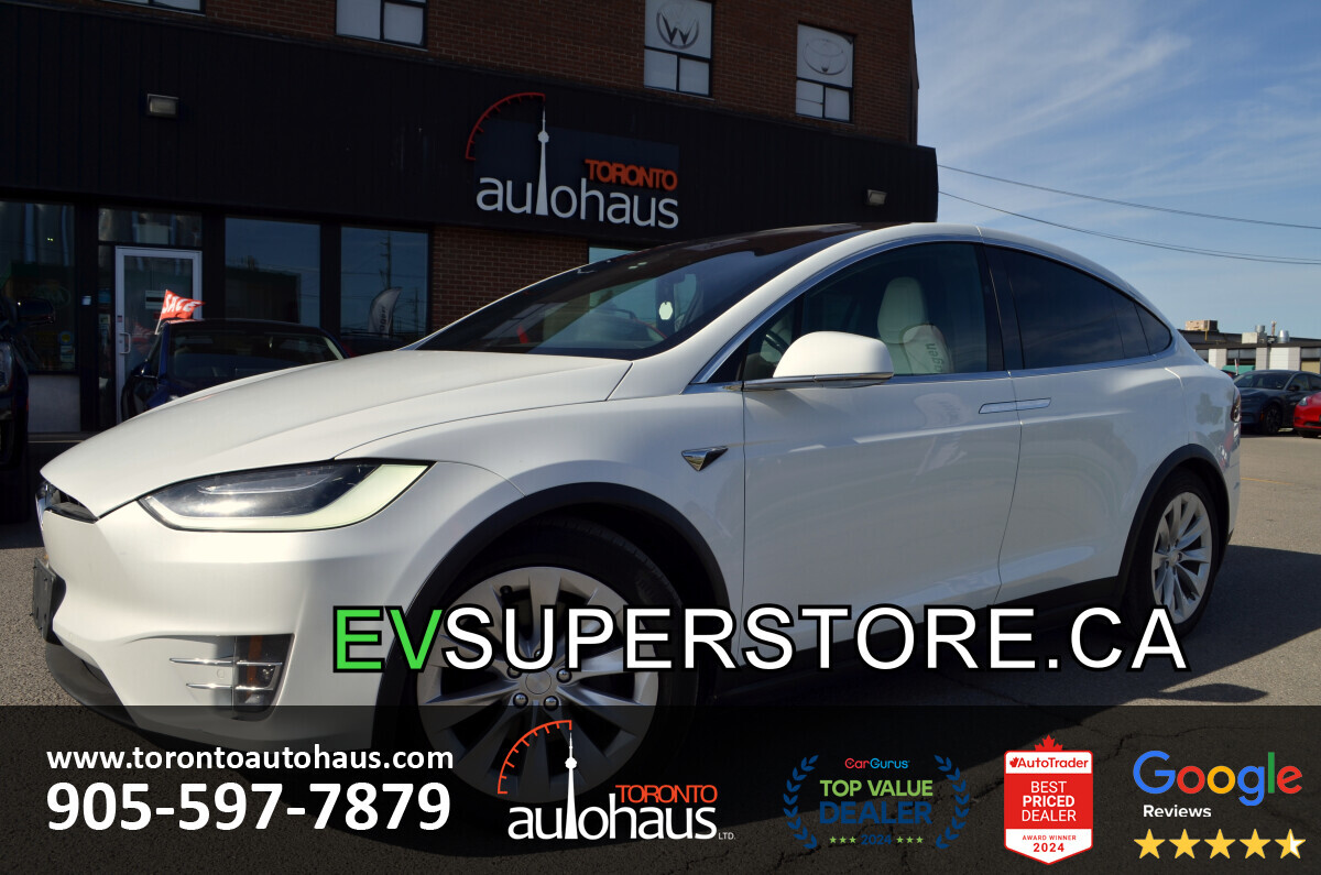 2018 Tesla Model X 100D I 6 SEATS I WHITE INTERIOR