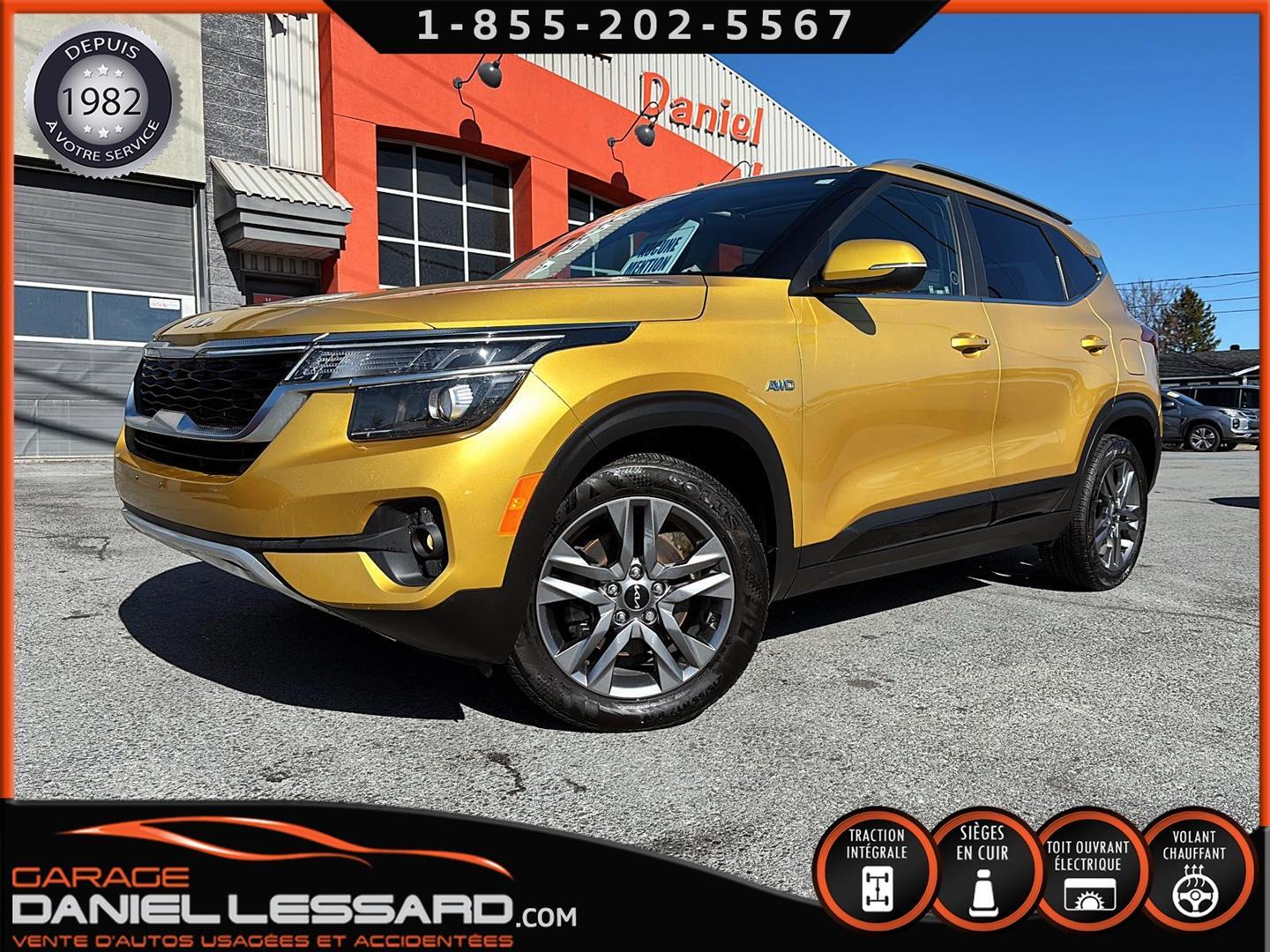 2023 Kia Seltos EX AWD, CLEAN TITLE, TOIT, CUIR + VOLANT, MAG 17