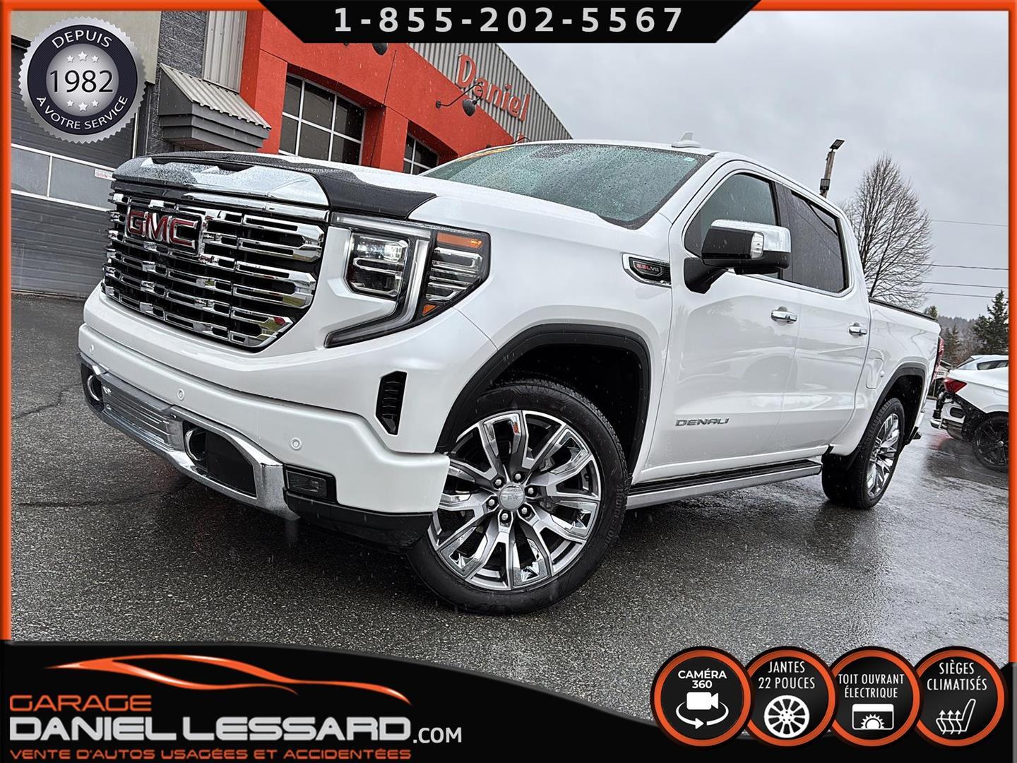 2024 GMC Sierra 1500 DENALI 6.2L,4WD, BTE 5.5 P, BANC VENTILÉ, TOIT ET+