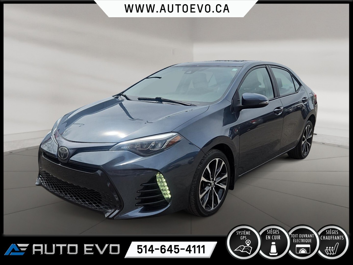 2018 Toyota Corolla LE UPGRADE * CUIR * GPS * TOIT * SIEGE CHAUFFANT *