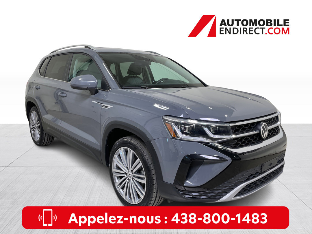 2022 Volkswagen Taos Highline 4MOTION Mags Cuir Toit Pano GPS Sièges Ve