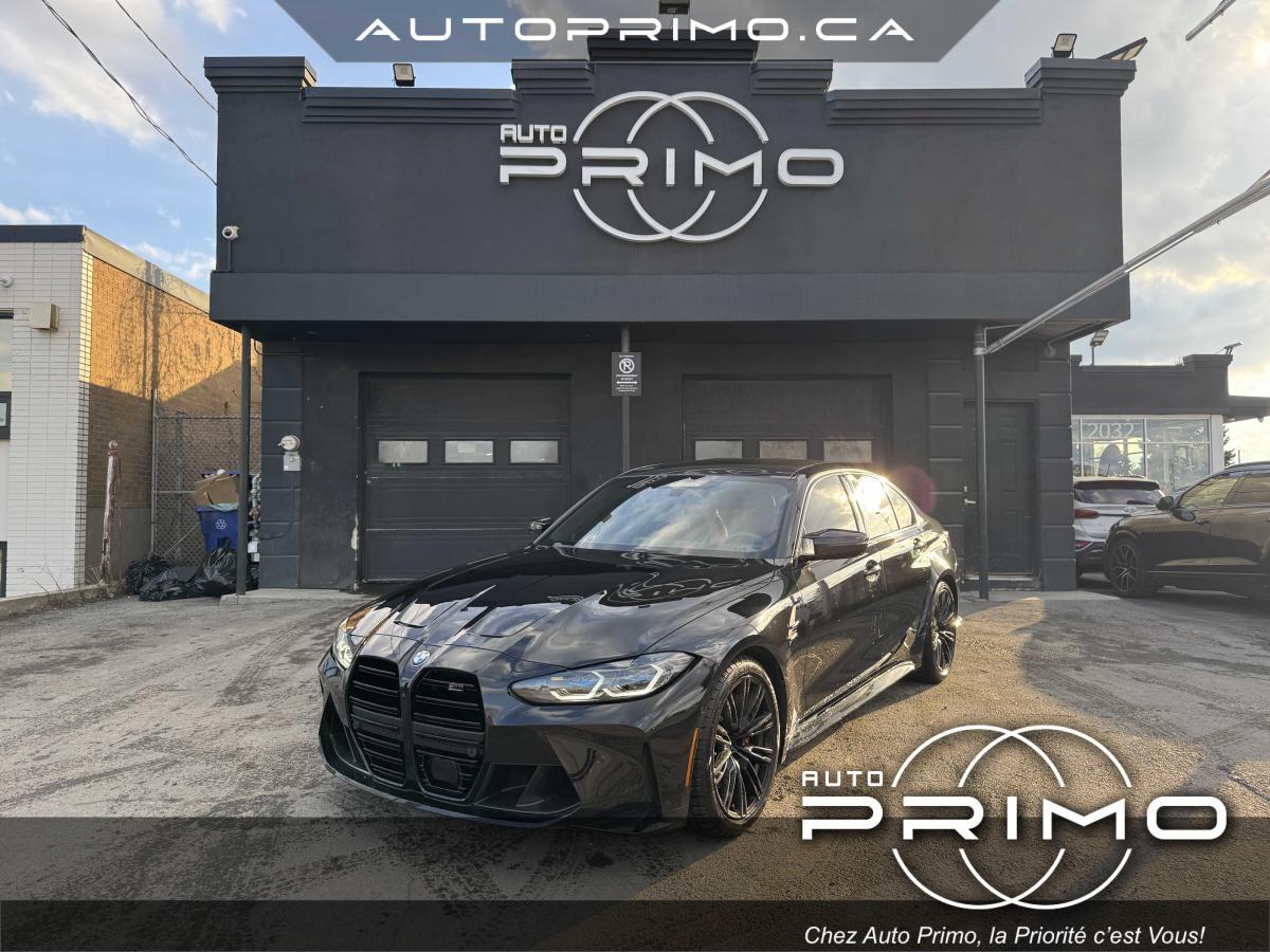 2024 BMW M3 M3 Comp Cuir Orange Toit Carbone Carplay BT 360Cam
