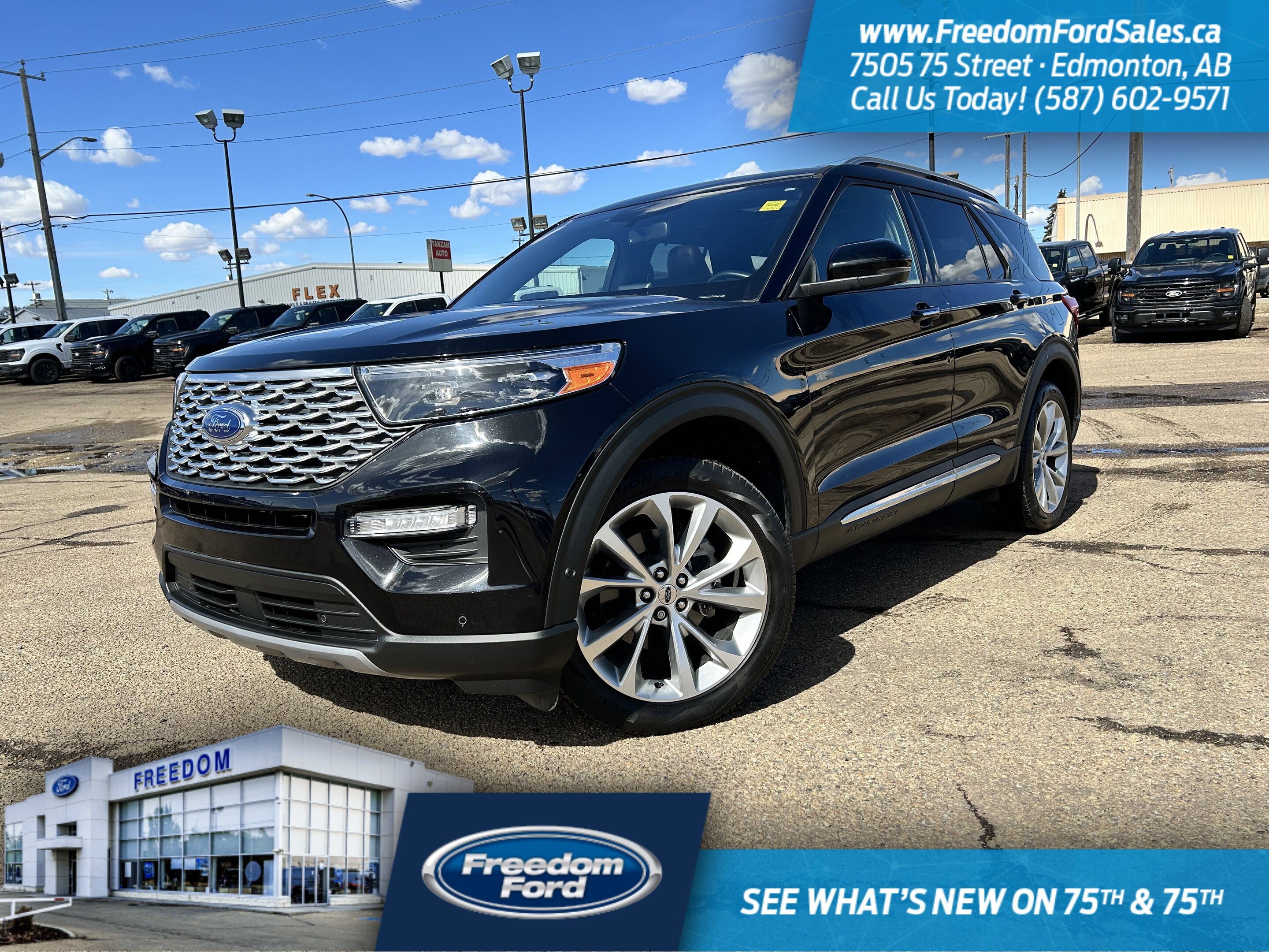 2021 Ford Explorer Platinum | Rear Cam | Climate Seats | SYNC 3 |