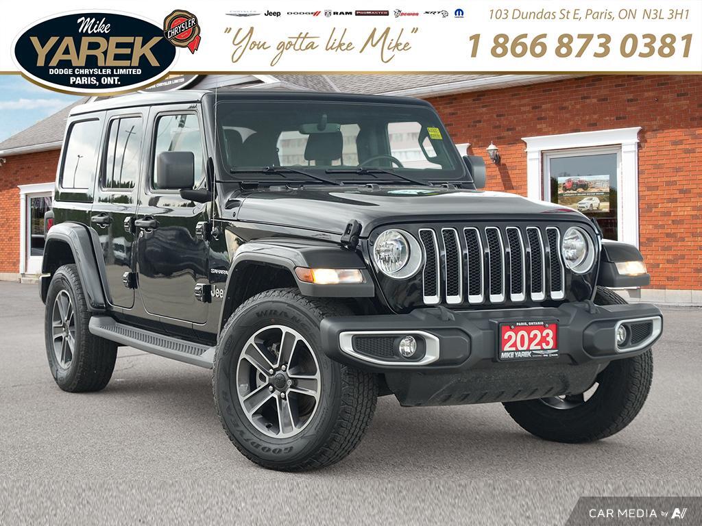 2023 Jeep Wrangler Sahara 4x4, Power Top, Tow Pkg, Heated Seats/Wheel