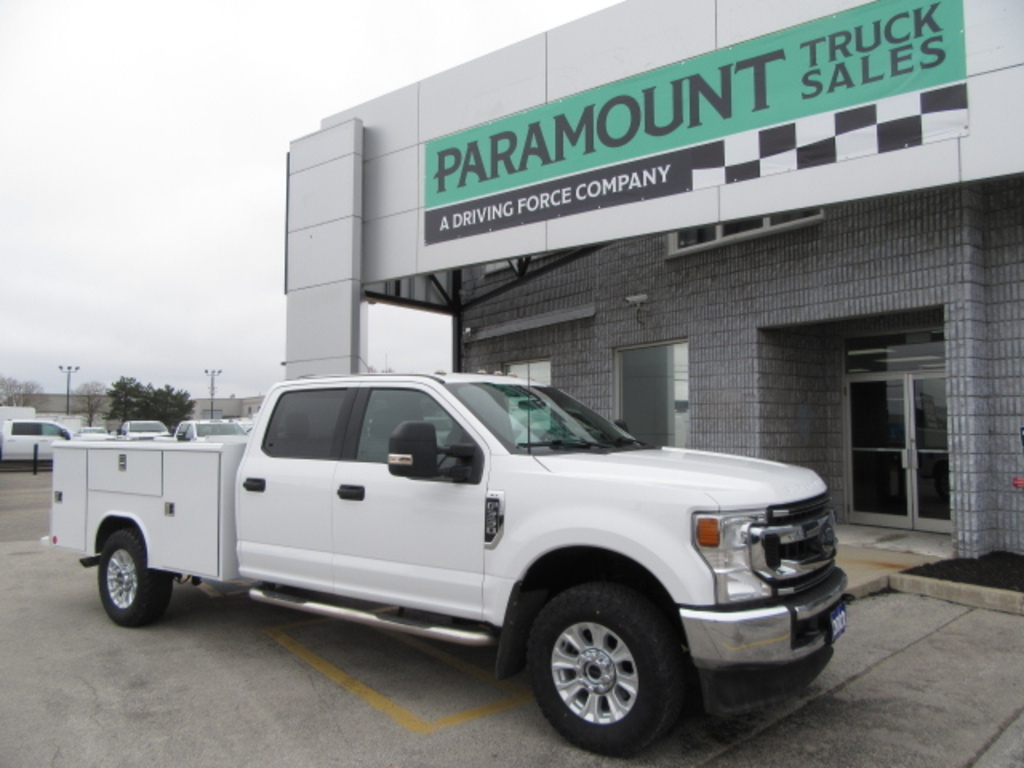 2022 Ford F-350 GAS CREW 4X4 WITH NEW 9 FT SERVICE / UTILITY BODY