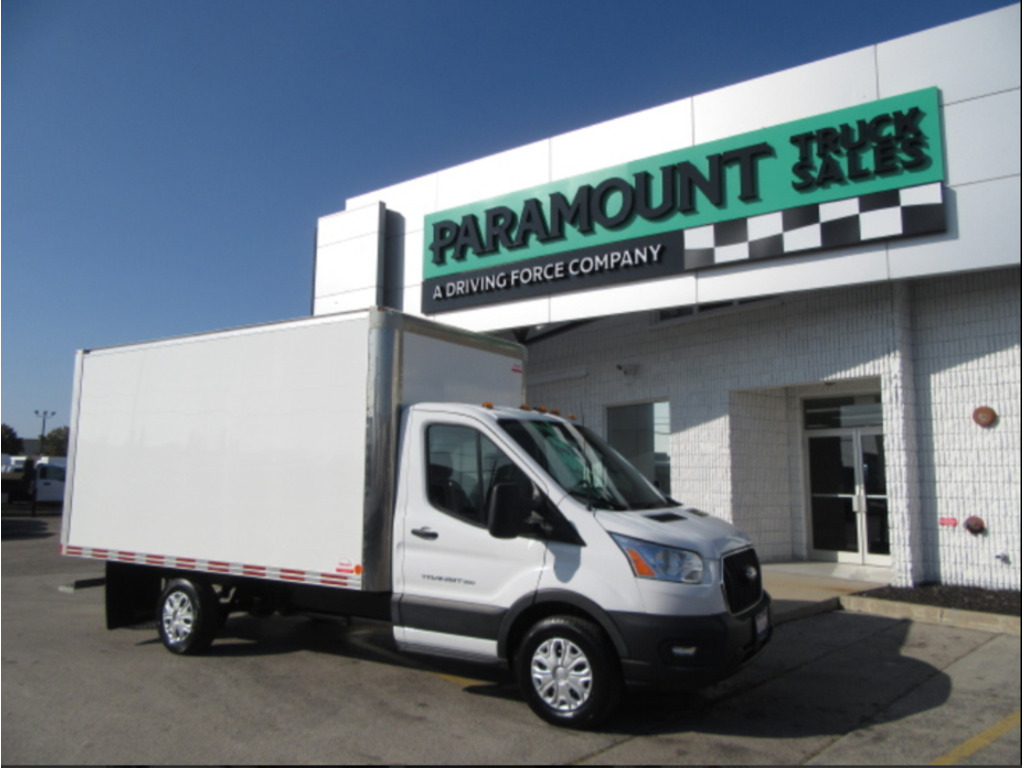 2023 Ford Transit Cargo Van GAS WITH 14 FT CUBE WITH ALUMINUM BOX