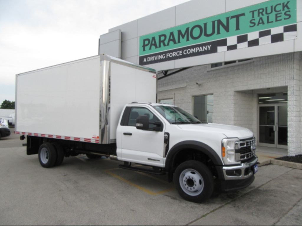 2023 Ford Super Duty F-550 DIESEL REG CAB WITH 16 FT ALUMINUM BOX & RAMP