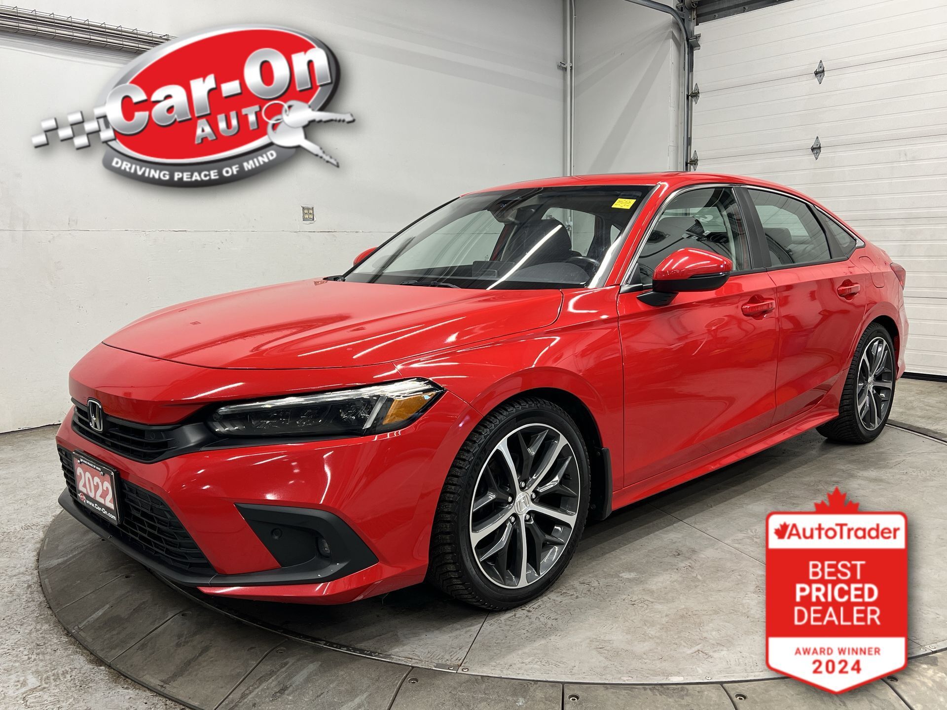 2022 Honda Civic TOURING| TURBO|LEATHER|SUNROOF| CARPLAY|HTD SEATS
