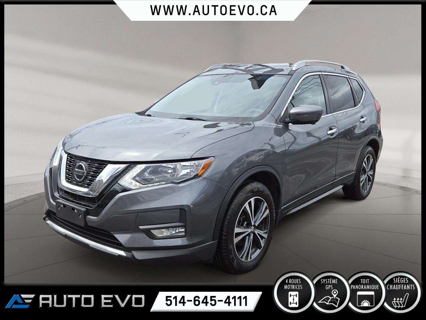 2019 Nissan Rogue SV AWD * GPS * CUIR * TOIT PANO * SIEGE CHAUFFANT 
