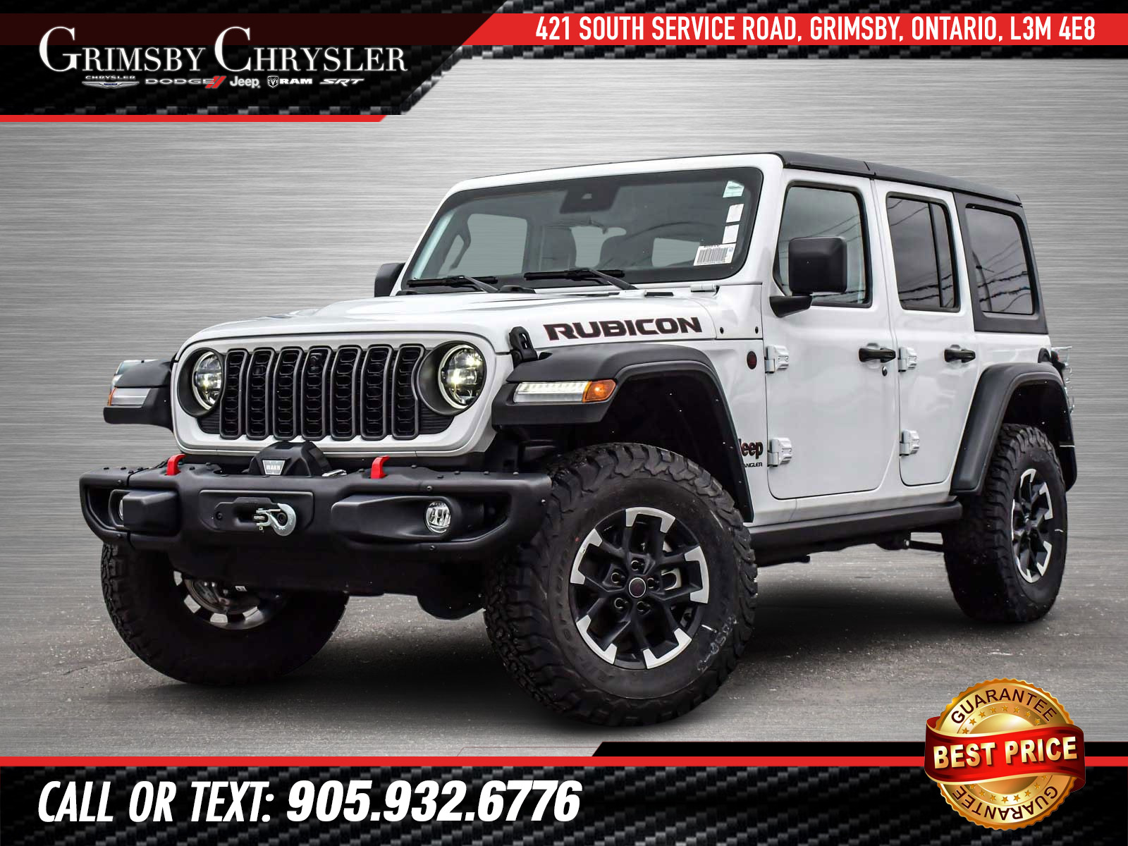 2024 Jeep Wrangler Rubicon Bright White | 3.6L V6 | NAV | LEATHER | W