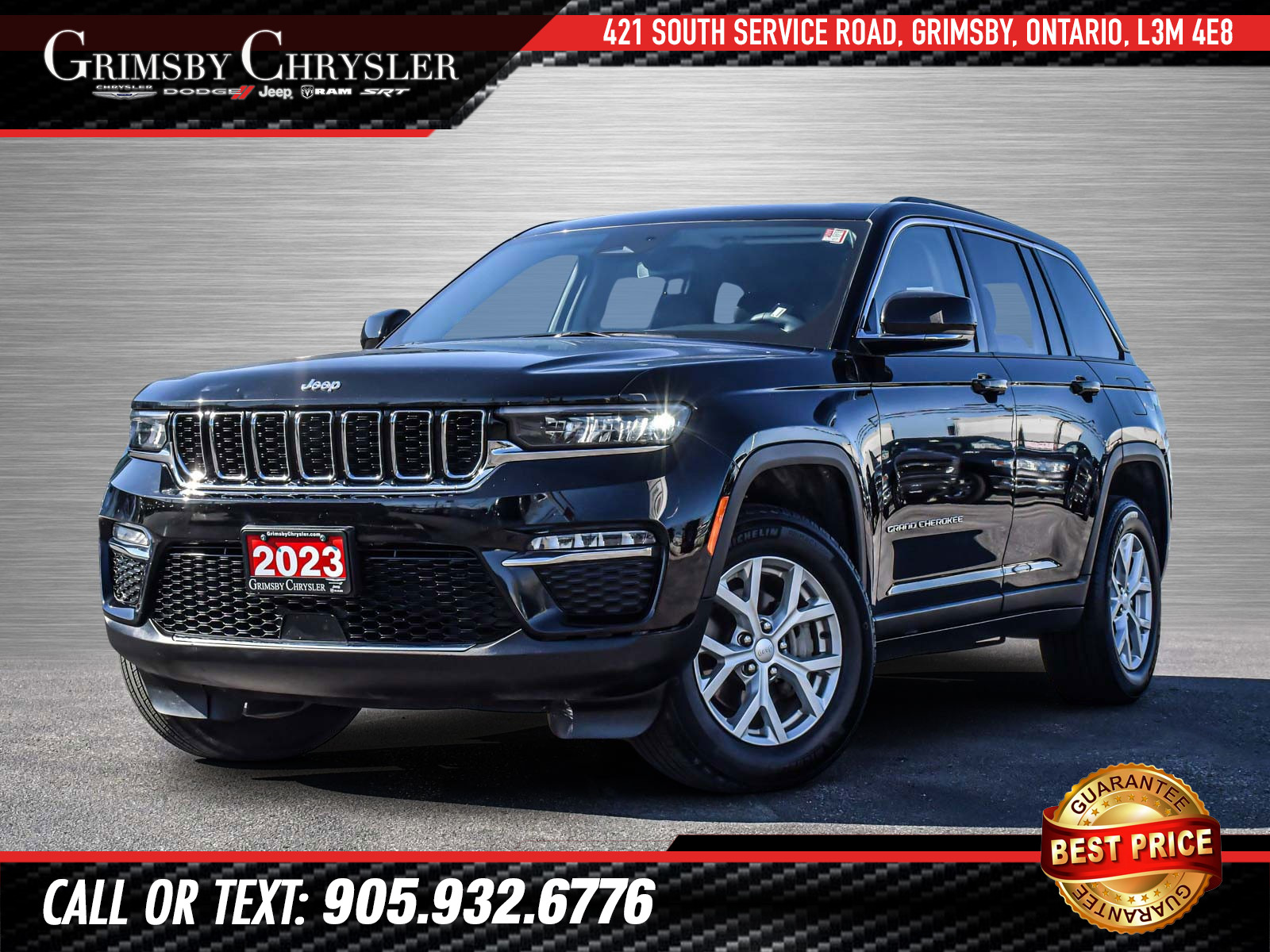 2023 Jeep Grand Cherokee Limited Diamond Black | 3.6L V6 | LEATHER | NAV | 