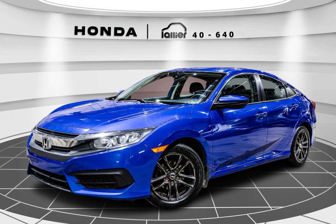 2018 Honda Civic Sedan LX JAMAIS ACCIDENTÉ + ÉCONOMIQUE + MANUELLE