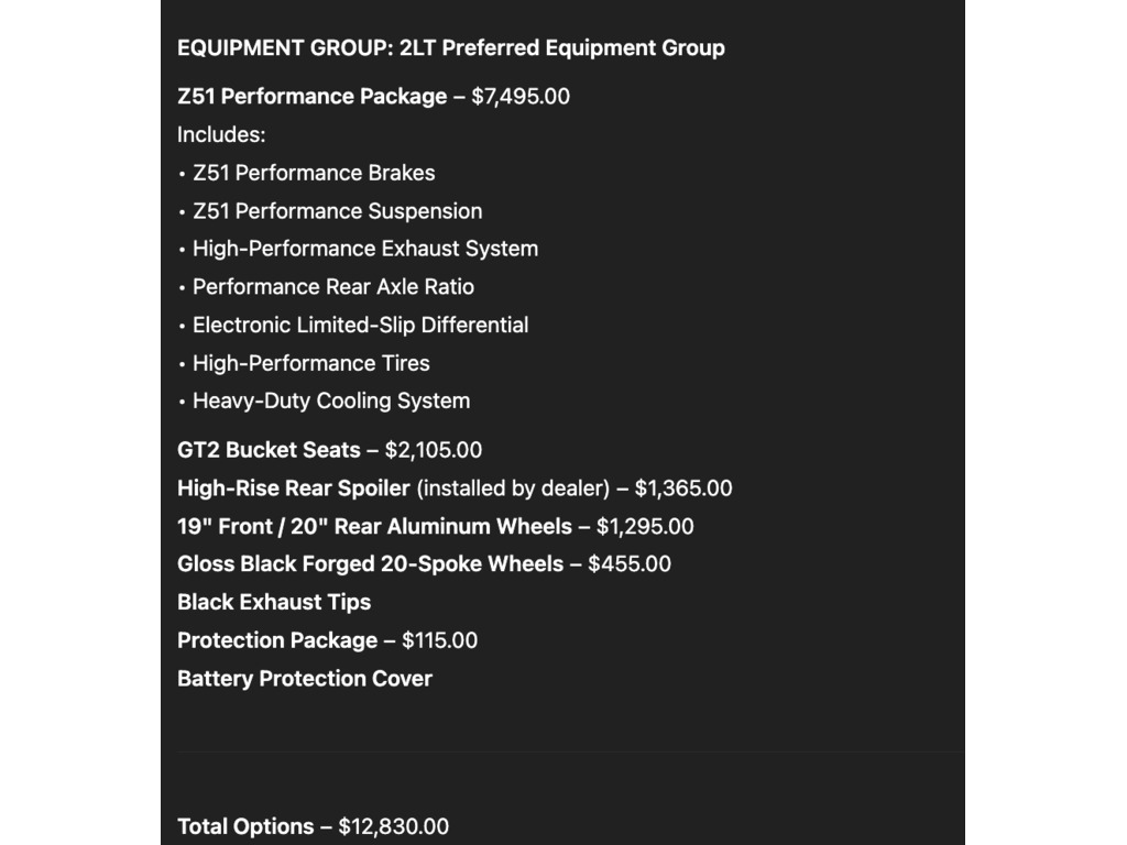 2023 Chevrolet Corvette Stingray, Toronto, Cash