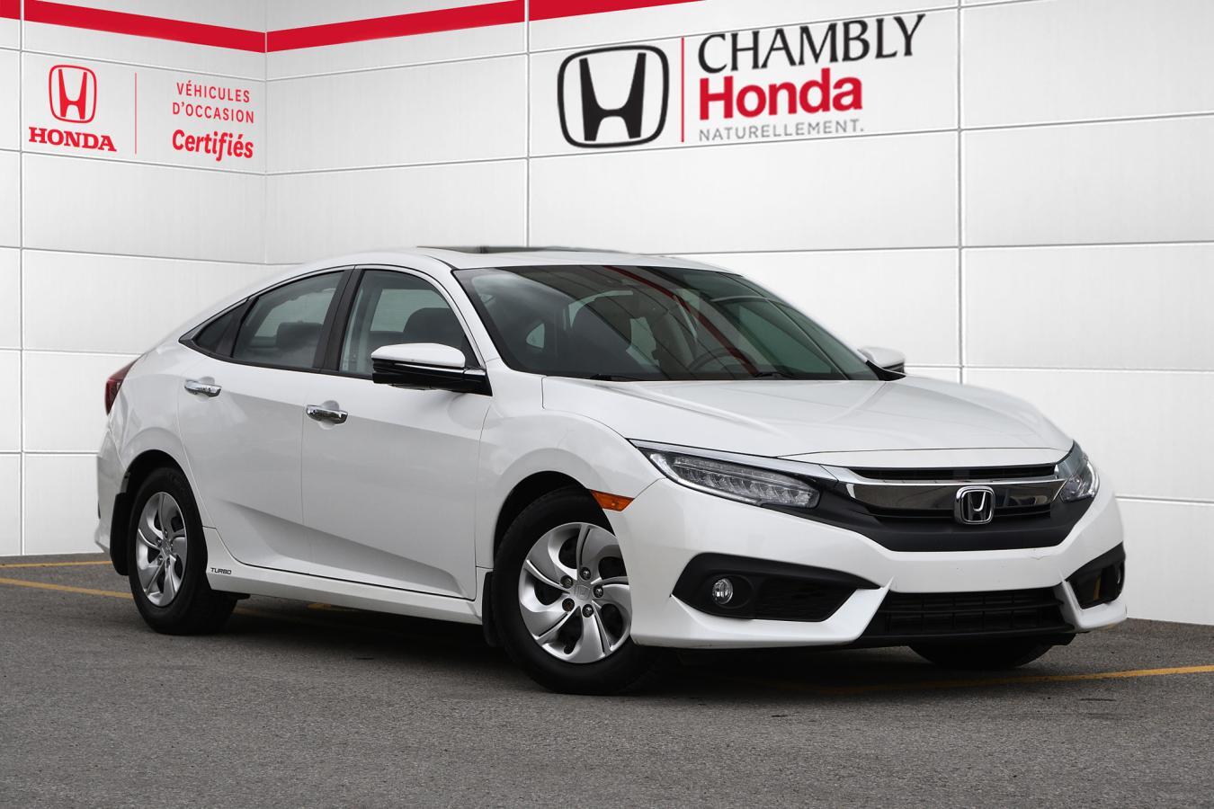 2018 Honda Civic Sedan touring / 1proprio / cuir / kit ete et hivers /