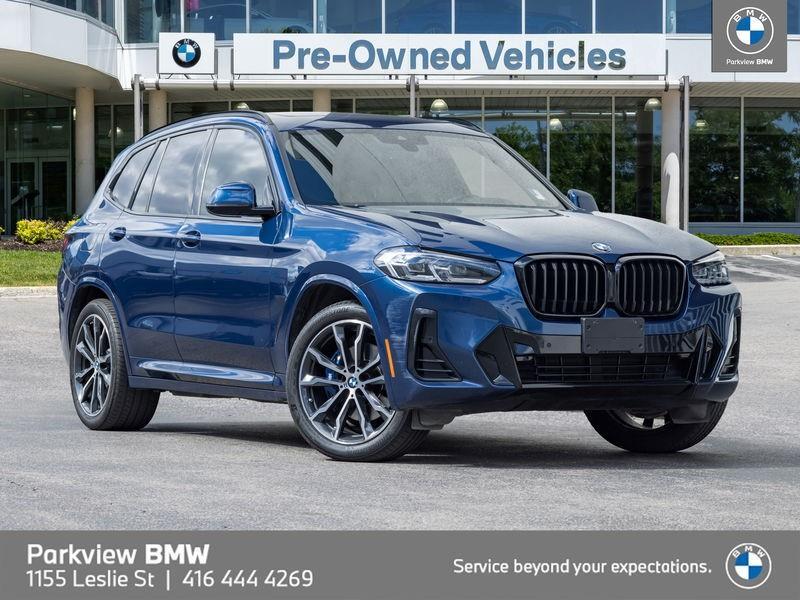 2022 BMW X3 AWD CPO MSPORT NAV 20" PANO.ROOF LED CARPLAY DRIVR