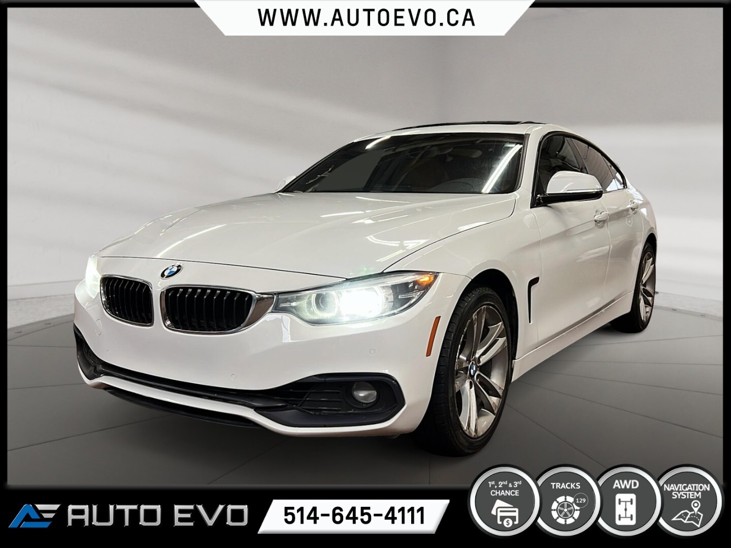 2018 BMW 4-Series 430i xDRIVE GRAN COUPE  * CUIR * GPS * TOIT * MAGS