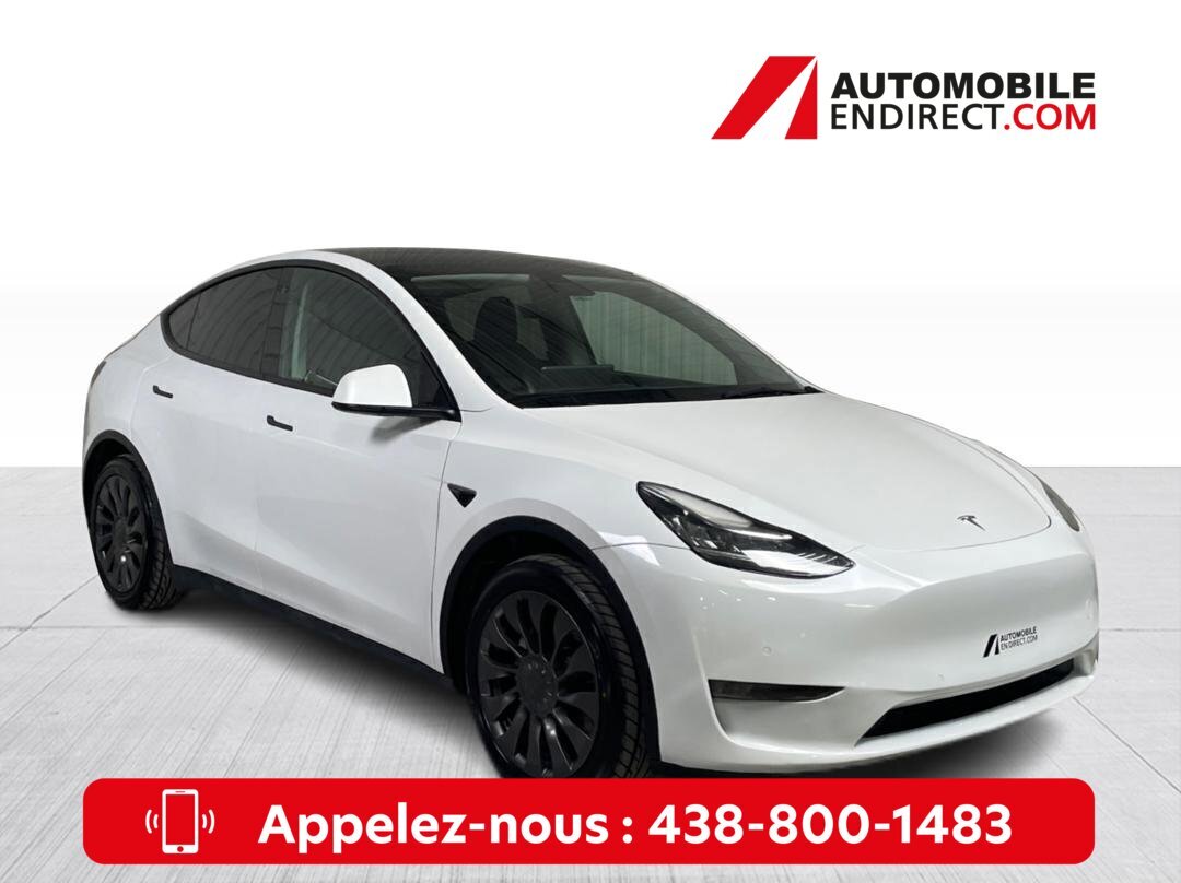 2021 Tesla Model Y Long Range AWD Cuir Toit vitré Mags 19'' GPS