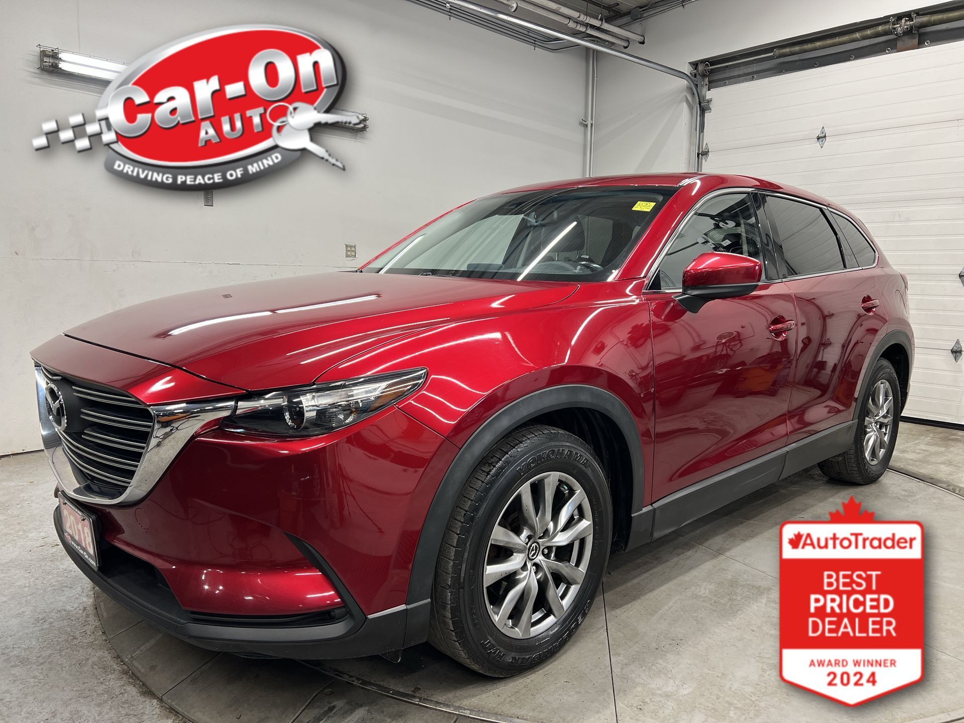 2018 Mazda CX-9 GS-L AWD| 7-PASS| HTD LEATHER| SUNROOF| CARPLAY