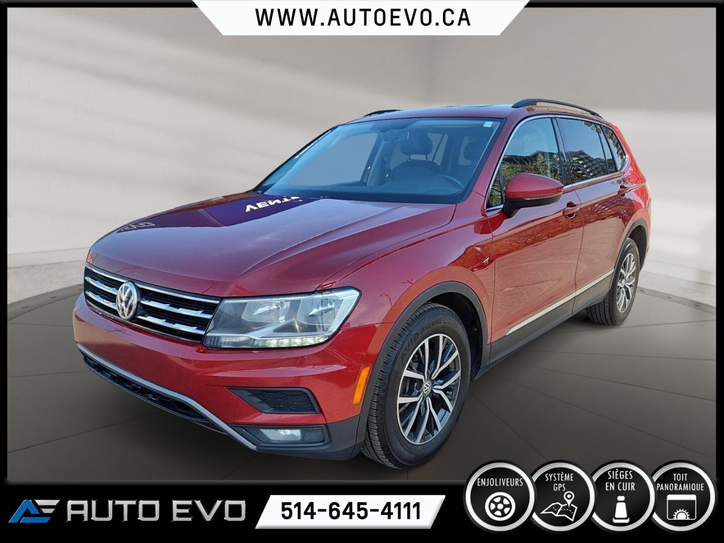 2018 Volkswagen Tiguan COMFORTLINE 4MOTION * CUIR * TOIT PANO * GPS * 7 P