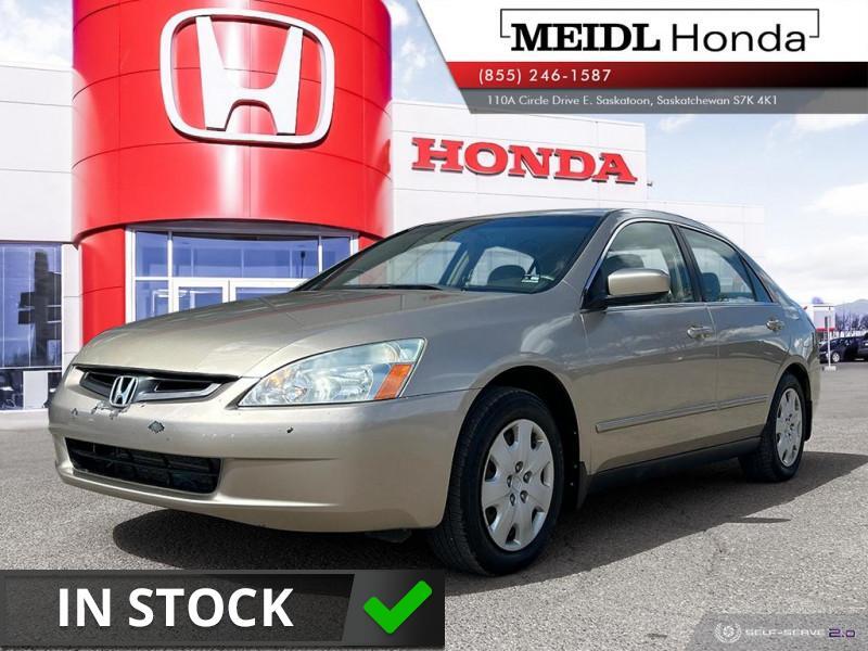 2003 Honda Accord Sedan LX  - V6 CYLINDER ENGINE - LOW KMS - ECONO