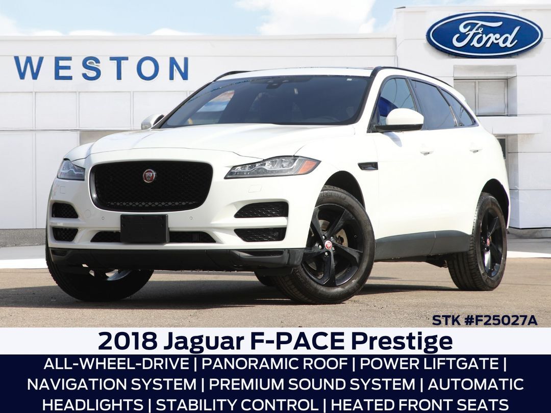 2018 Jaguar F-Pace AWD, Pano Roof, Leather Seats, Navigation 