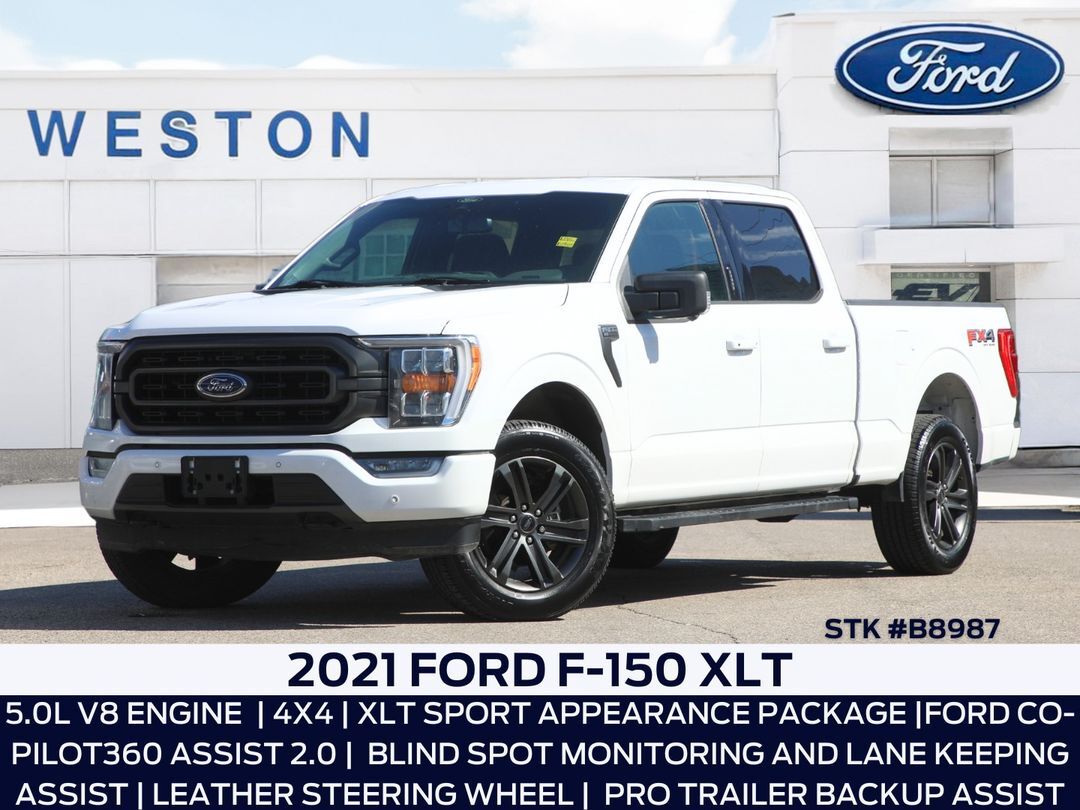 2021 Ford F-150 5.0L V8, FX4 Pkg, 360 Cam, Sport Pkg, 6.5ft Box