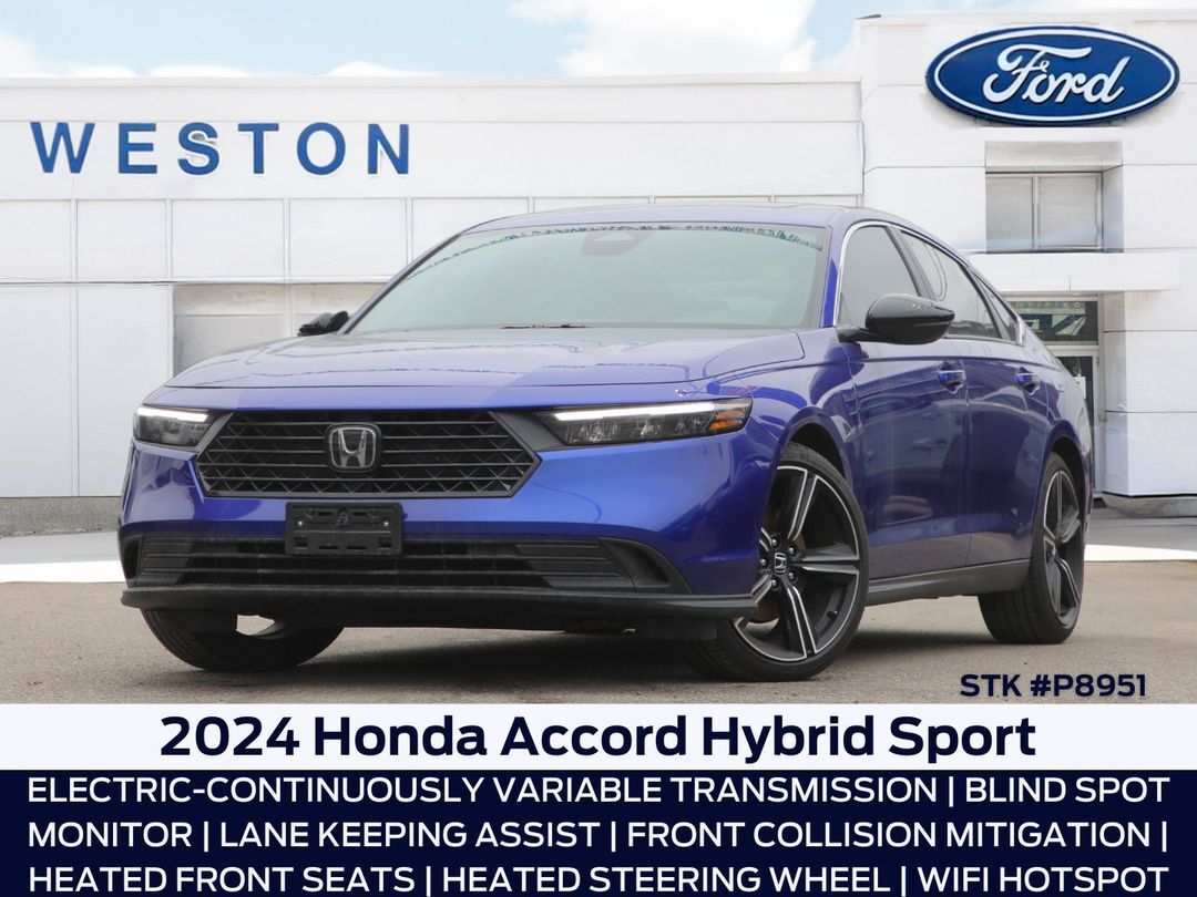 2024 Honda Accord Hybrid HYBRID, SunRoof, Blis, Htd Seats/Steering Whl
