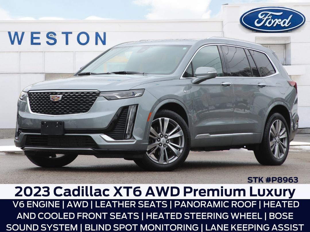 2023 Cadillac XT6 Nav,Pano Roof,Leather Seats Htd/Cool, 7 Passenger 