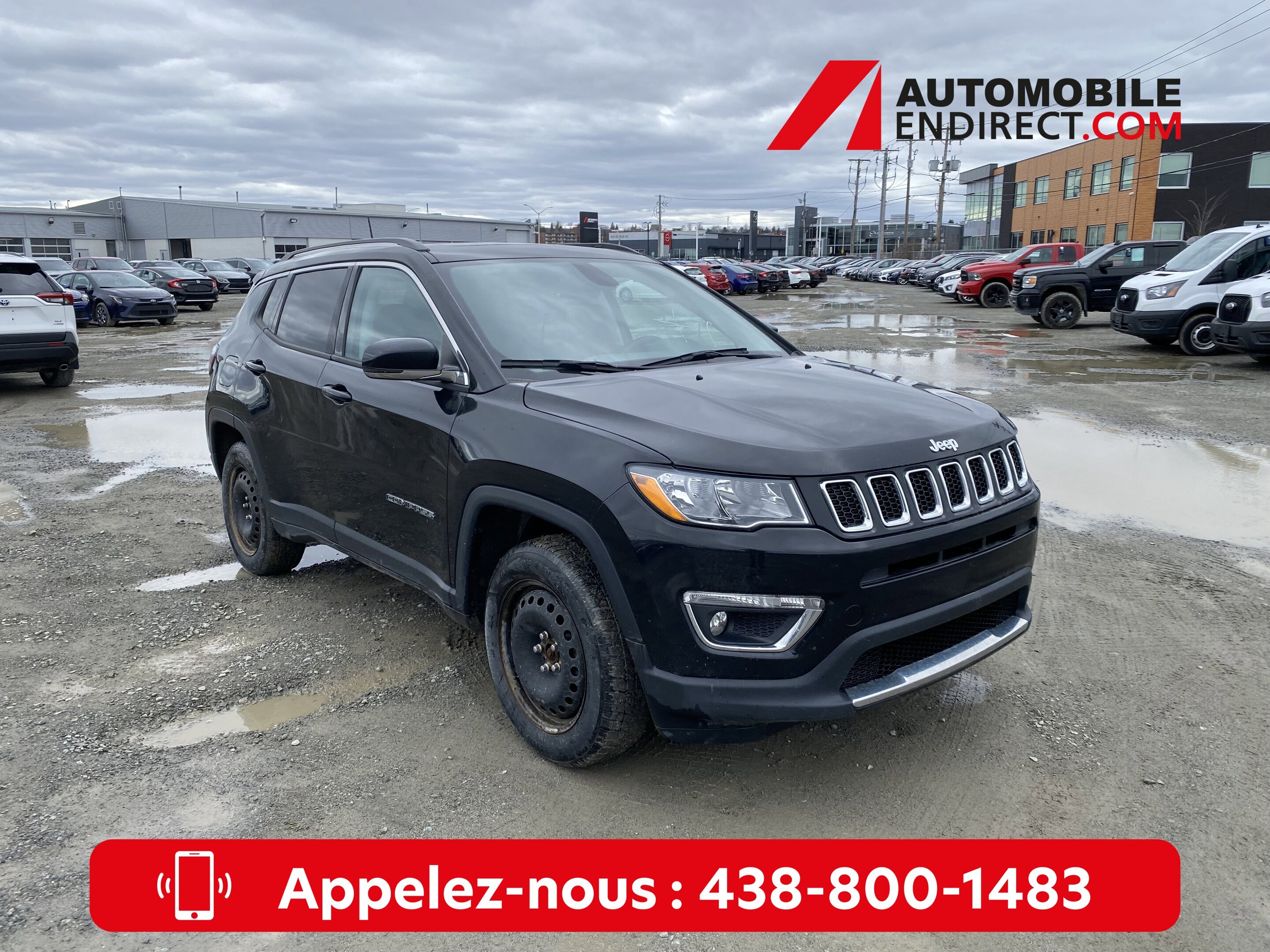 2019 Jeep Compass Limited 4x4 Cuir Toit Mags Sièges chauffants Camér
