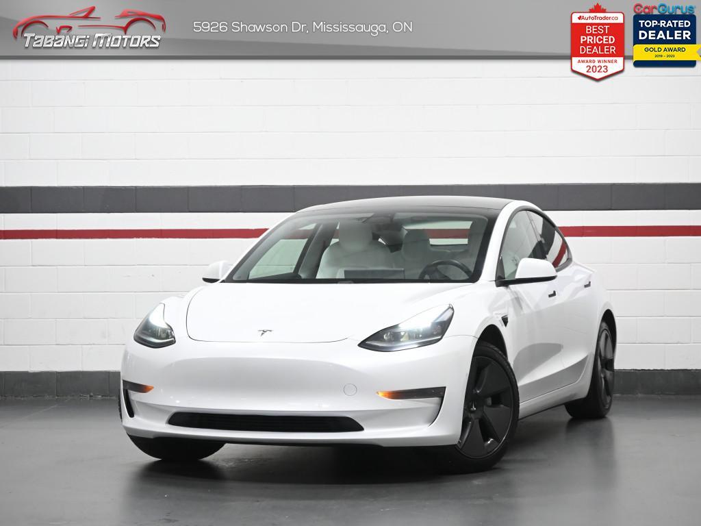 2021 Tesla Model 3 Standard Range Plus  No Accident White Leather Aut