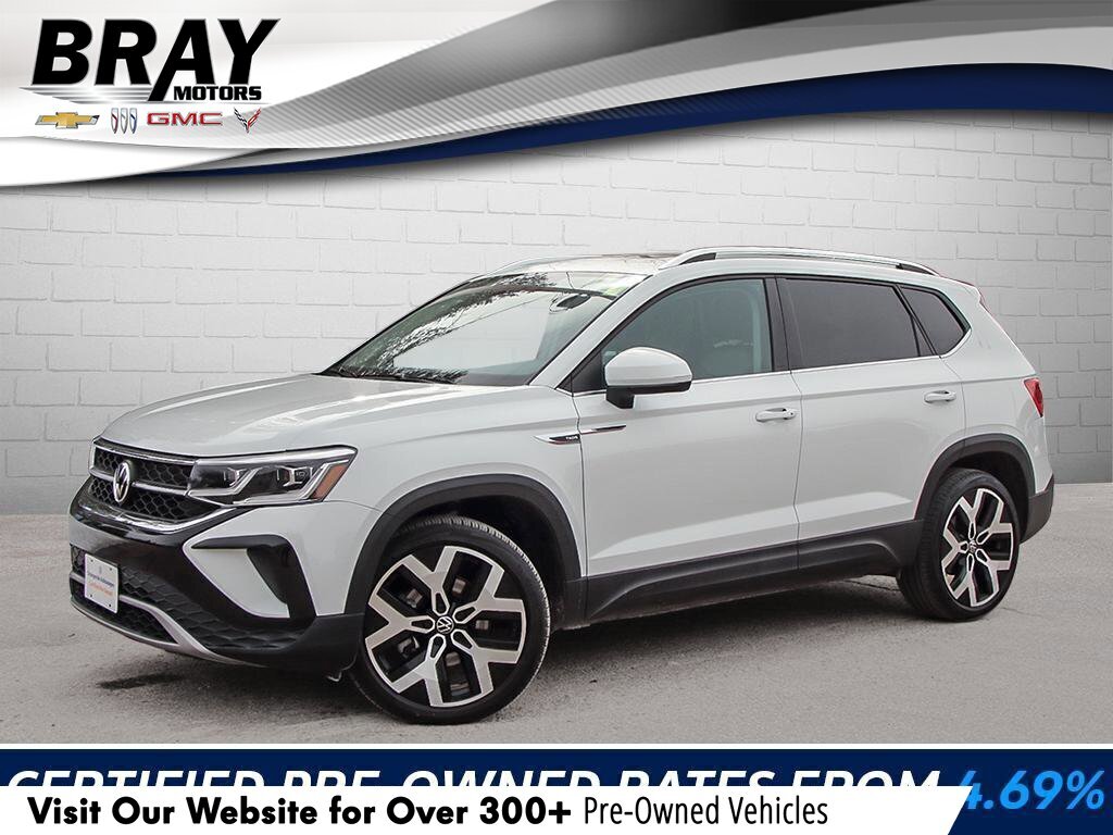 2022 Volkswagen Taos HighlineCPO, AWD, HTD/CLD SEATS, NAV, BACKUP CAM