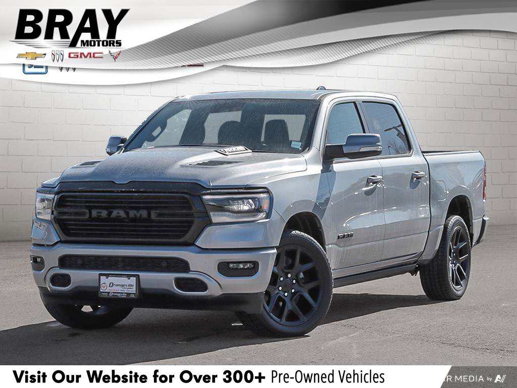 2022 Ram 1500 SportSPORT, CREW, HEMI, 4X4, NAV, HTD/COOL, 1-OWNE