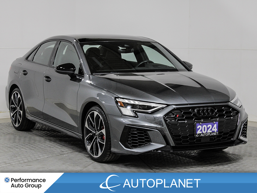 2024 Audi S3 Sedan Technik 2.0 TFSI Quattro, Back Up Cam, Sunroof!