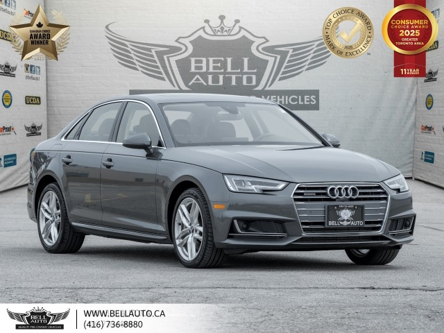 2018 Audi A4 Technik, QUATTRO, NAVI, MOONROOF, BACKUPCAM, B.SPO