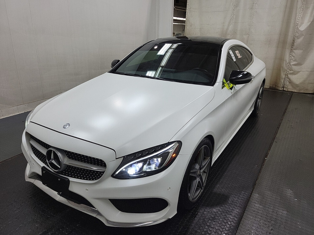 2017 Mercedes-Benz C-Class C300 Coupe / Satin PPF Wrapped / Premium Sport Pkg