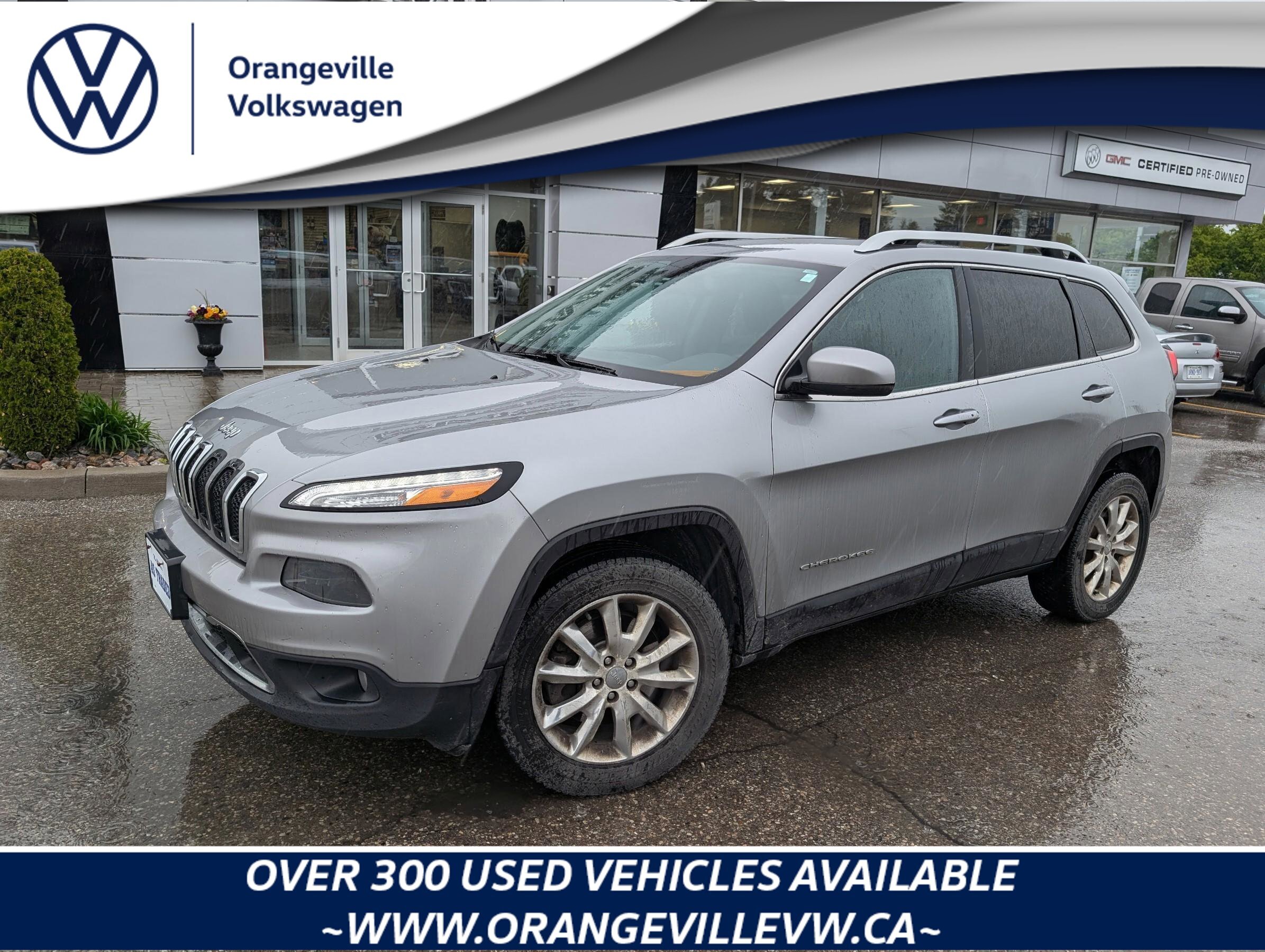 2015 Jeep Cherokee LimitedLIMITED, V6, 4X4, NAV, HTD/COOL, 1-OWNER, A