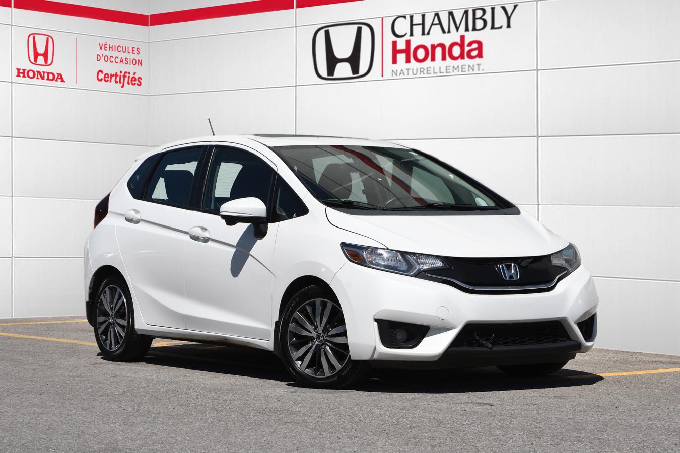 2015 Honda Fit EX-L /  bas millage / toit ouvrant / kit hivers /