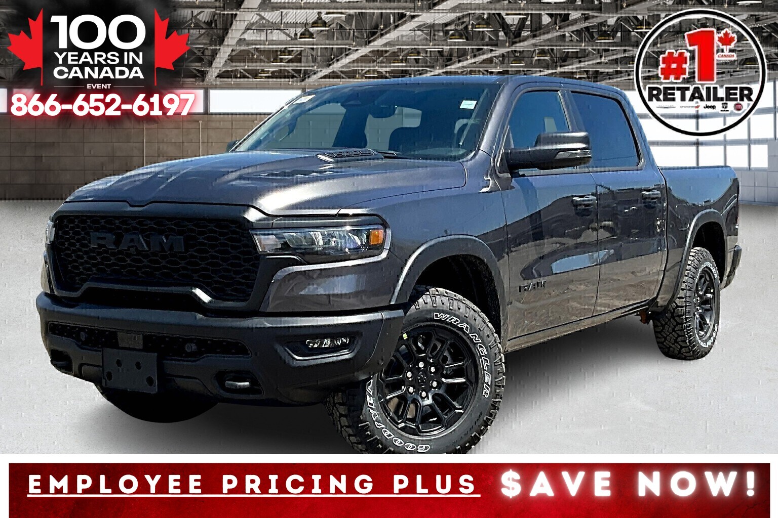 2025 Ram 1500 REBEL CREW | LEVEL 1 EQUIP | 3.0L HURRICANE | 4X4