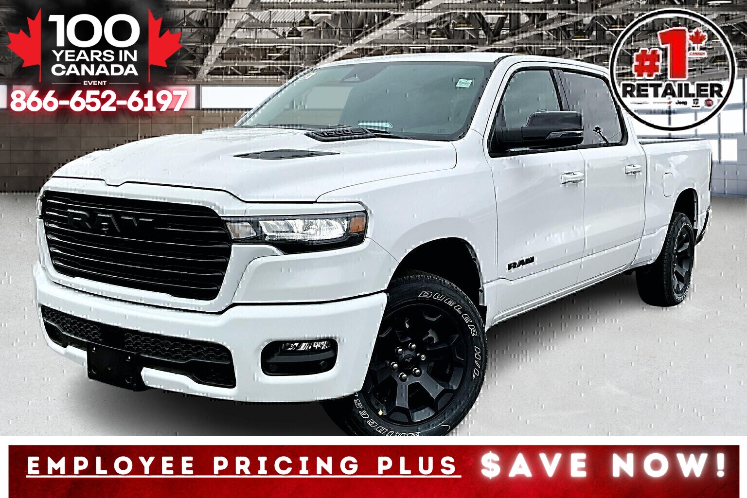 2025 Ram 1500 SPORT CREW | Leather | Pano Roof | Sport Hood 