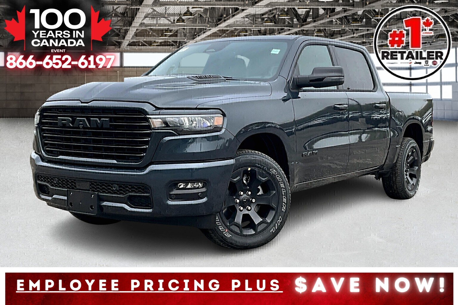 2025 Ram 1500 SPORT CREW | Pano Roof | Sport Hood | Nav