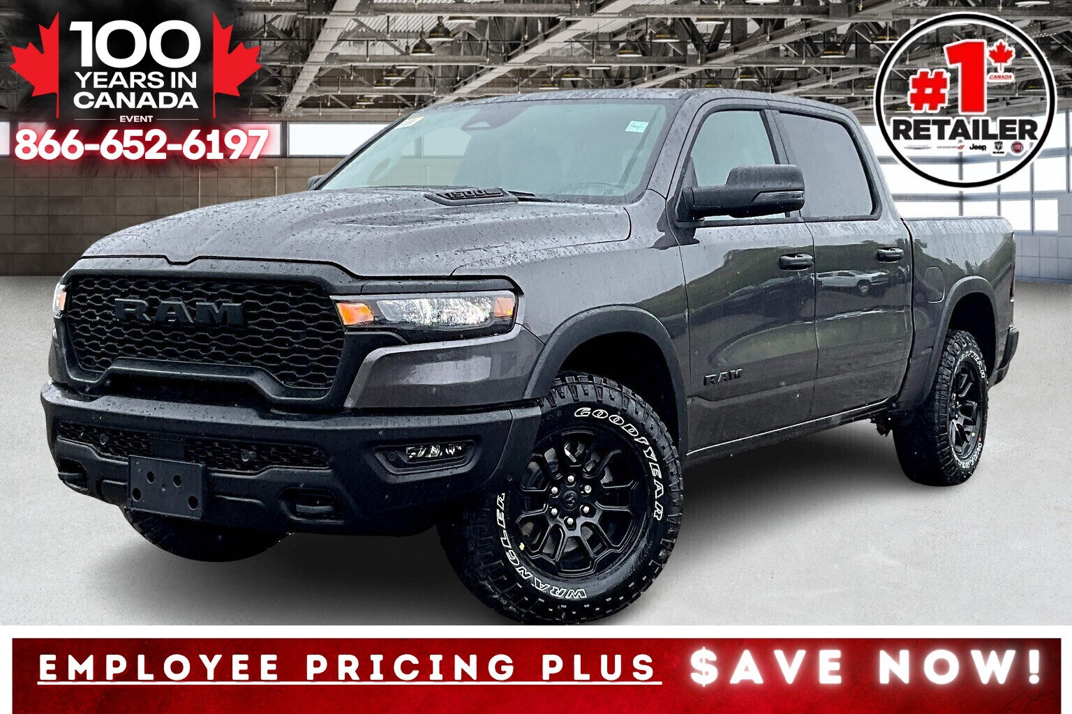 2025 Ram 1500 REBEL CREW | LEVEL 1 EQUIP | 3.0L HURRICANE | 4X4