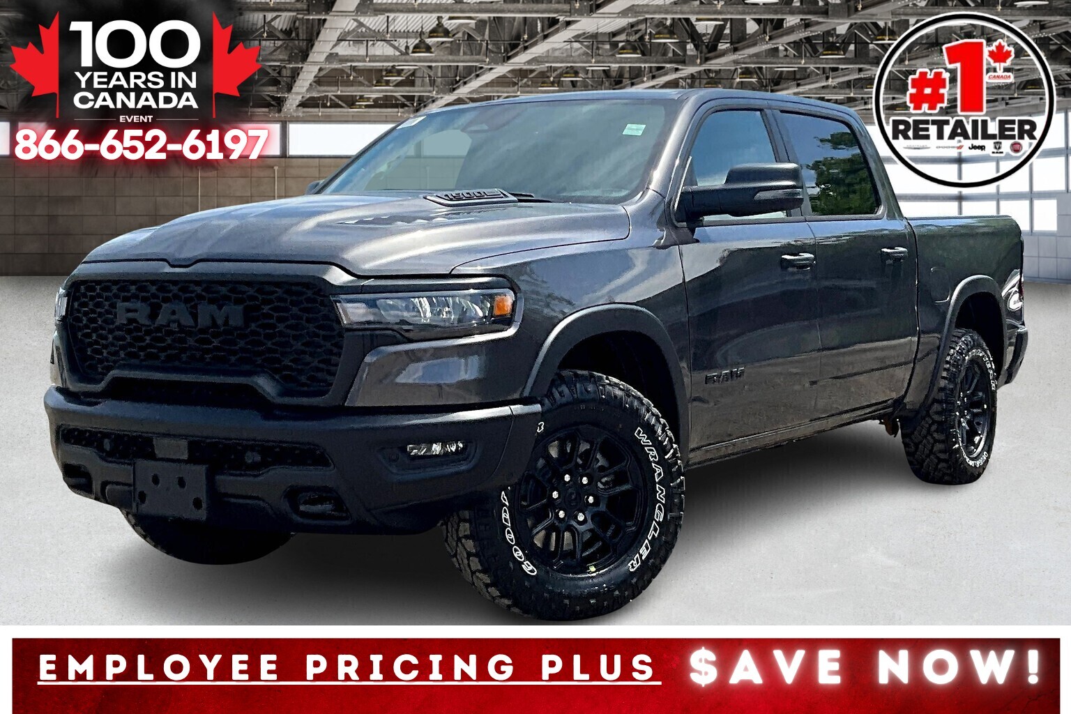2025 Ram 1500 REBEL CREW | Sport Hood | 12"Screen | Adapt Cruise
