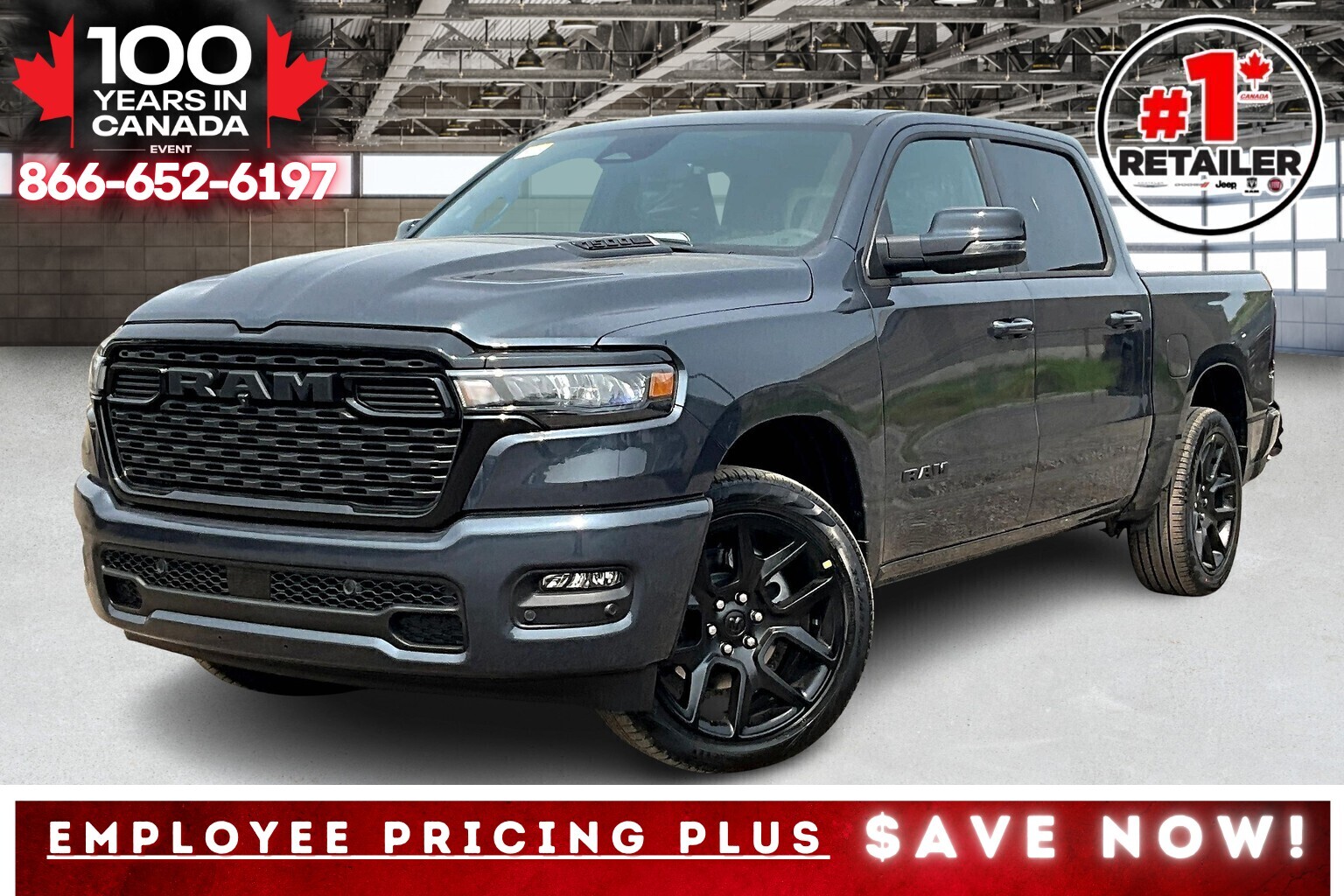 2025 Ram 1500 SPORT CREW | Leather | Pano Roof | Sport Hood 