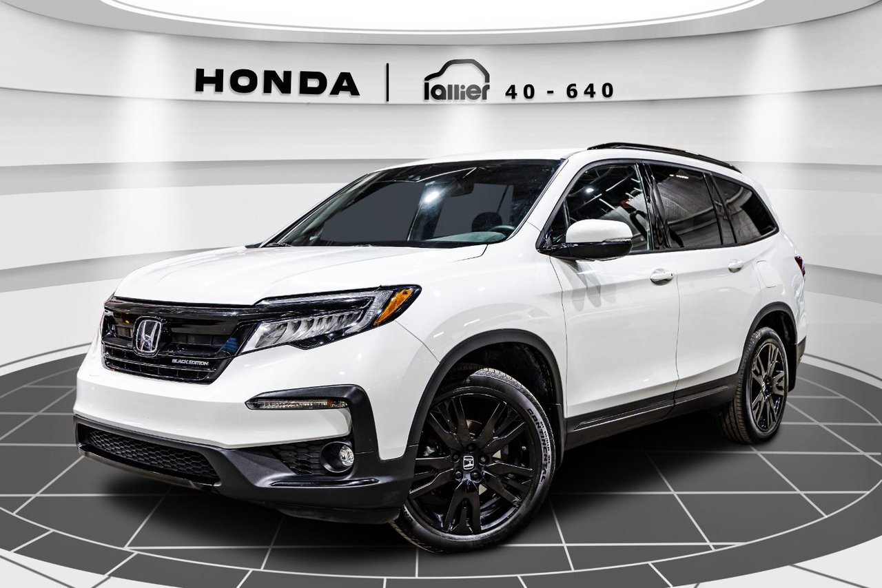 2022 Honda Pilot Black Edition JAMAIS ACCIDENTÉ + 7 PASSAGERS + TOI