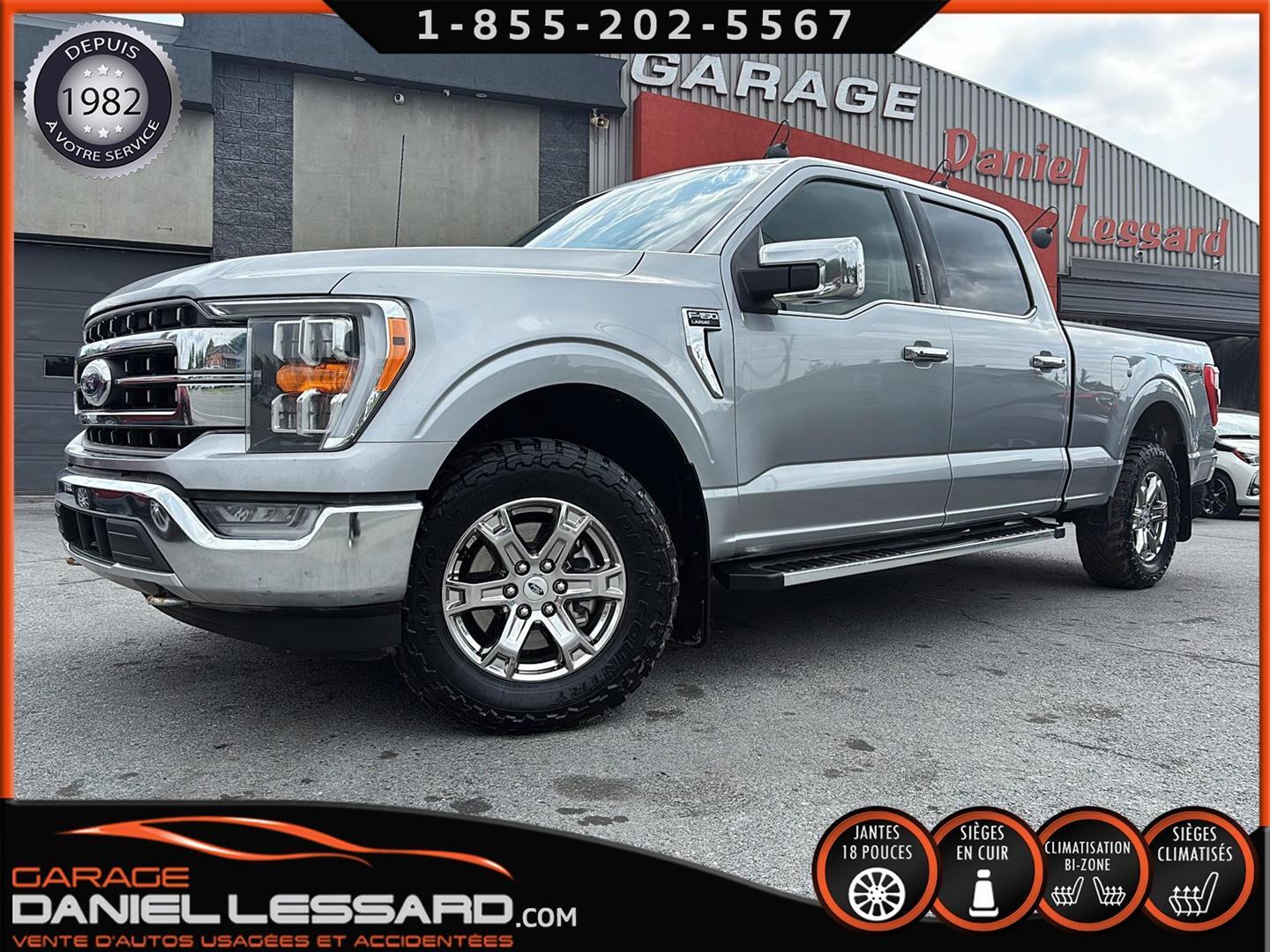 2022 Ford F-150 LARIAT CREWCAB BTE 6.5' MAG 18 CUIR 3.5L B&O K&N