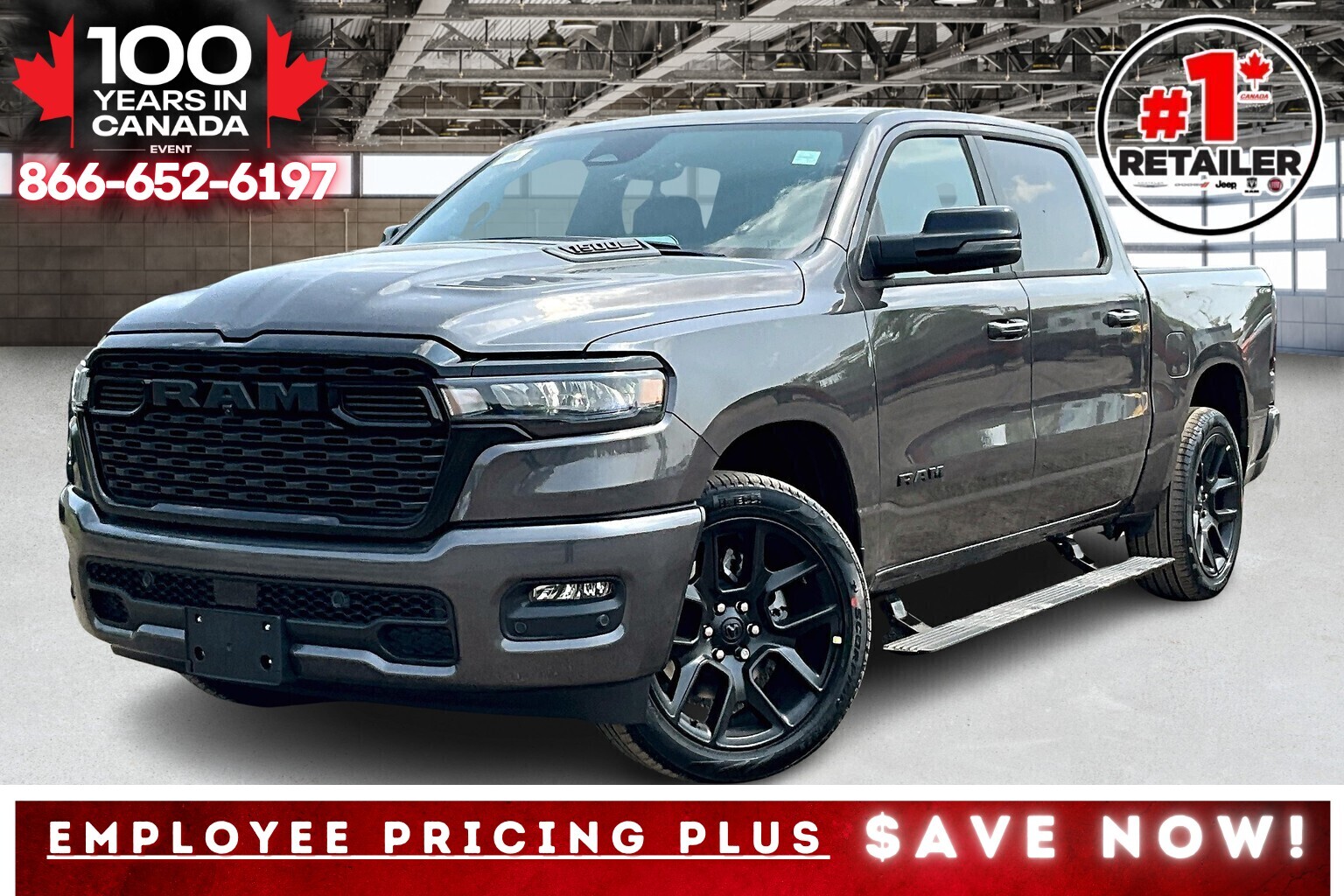 2025 Ram 1500 SPORT | Pwr Boards | Pano Roof | Leather | Night