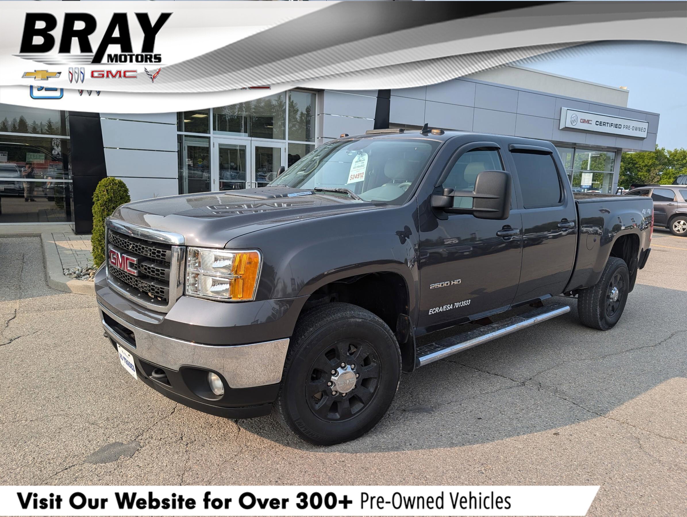 2011 GMC SIERRA 2500HD SLTSLT, CREW, 4X4, DURAMAX, NAV, ROOF, CERTIFIED!
